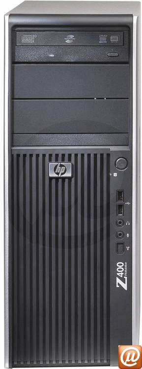 XV095LA - Desktop-PC de alta performance Workstation HP Z400 Intel Xeon Quad-Core W3520 (2.66GHz/1066MHz FSB/8MB L2) 8GB 500GB DVD-RW Windows 7 Professional 64